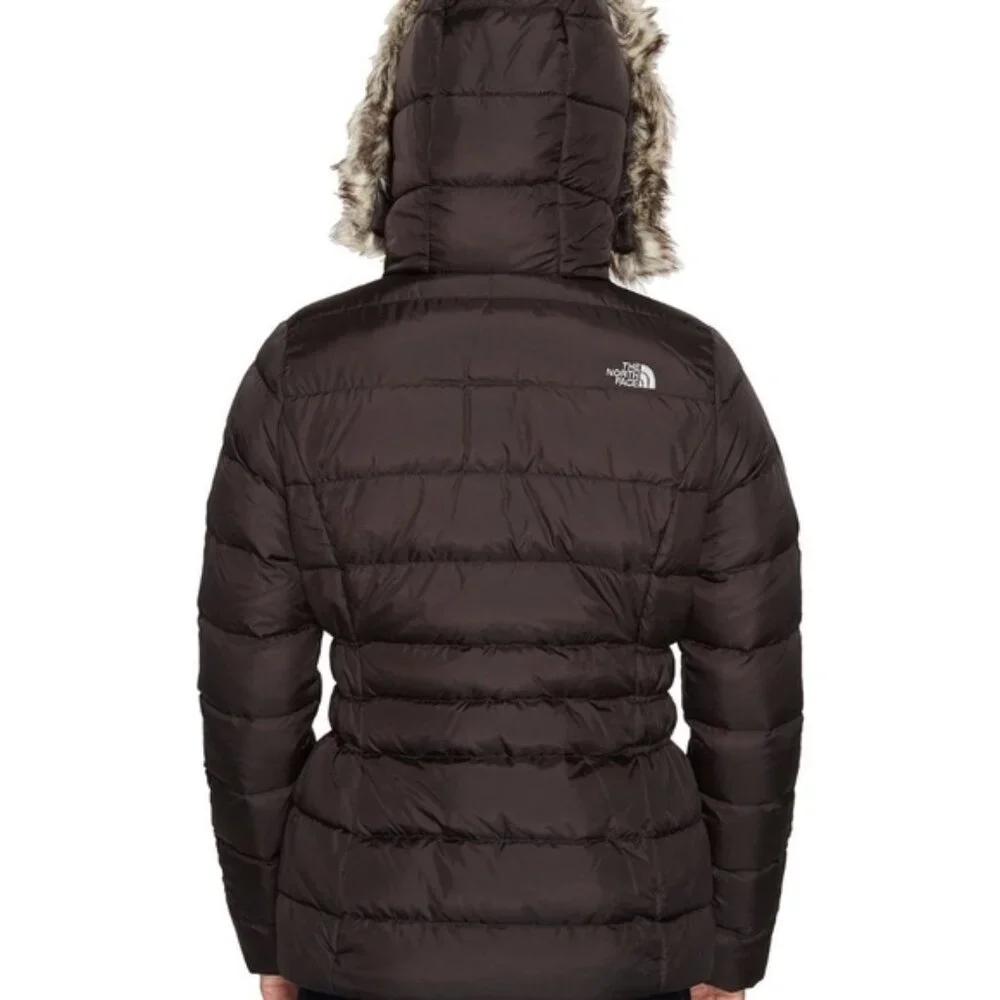 The North Face Women's Gotham Jacket II Black Goose Down Hoodie size Medium - Picture 4 of 7